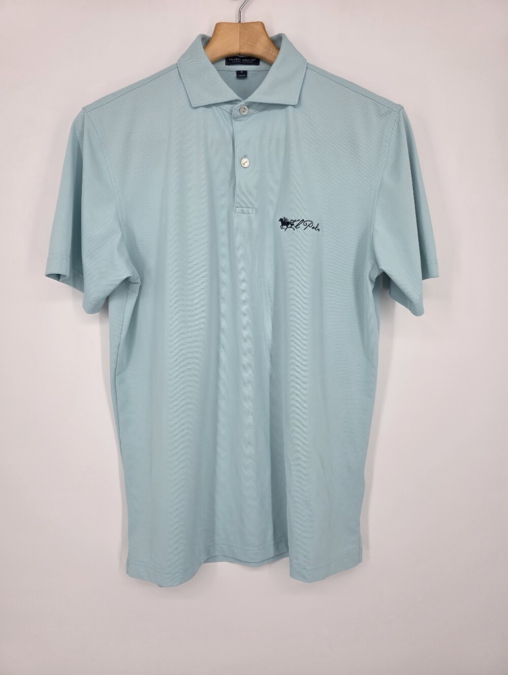 Peter Millar Crown Crafted Light Blue Polo Shirt Size M.